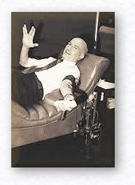 Photo of Robert Heinlein donating blood.